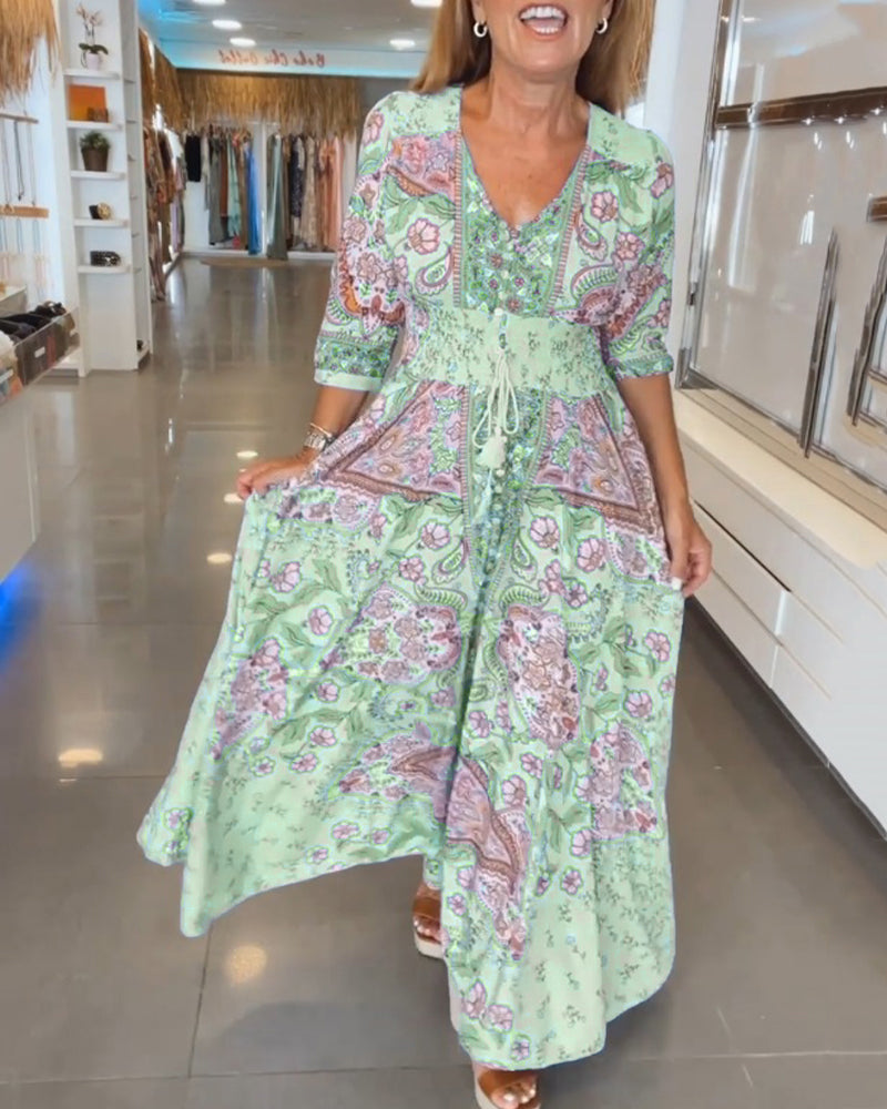 MOREAU LYON | MAXI ROBE IMPRIMÉE POUR FEMMES