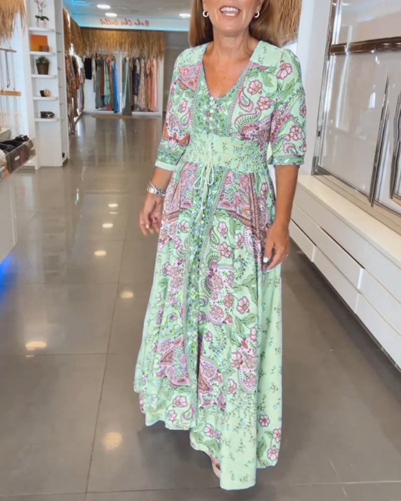 MOREAU LYON | MAXI ROBE IMPRIMÉE POUR FEMMES