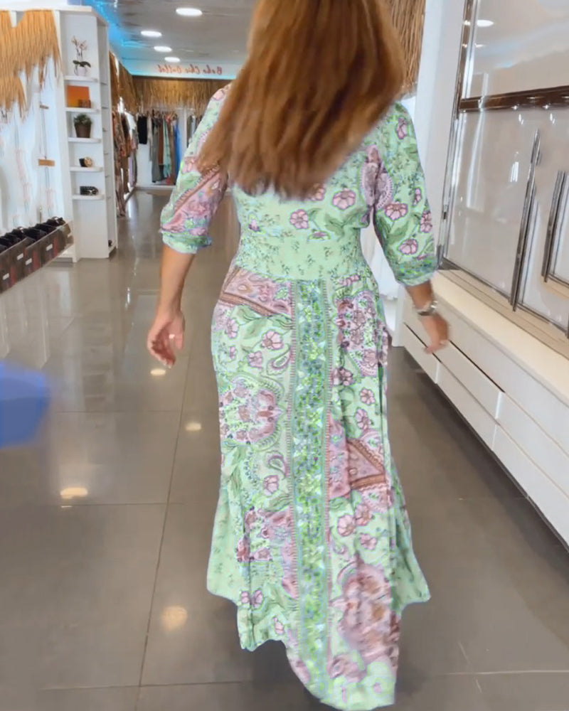 MOREAU LYON | MAXI ROBE IMPRIMÉE POUR FEMMES