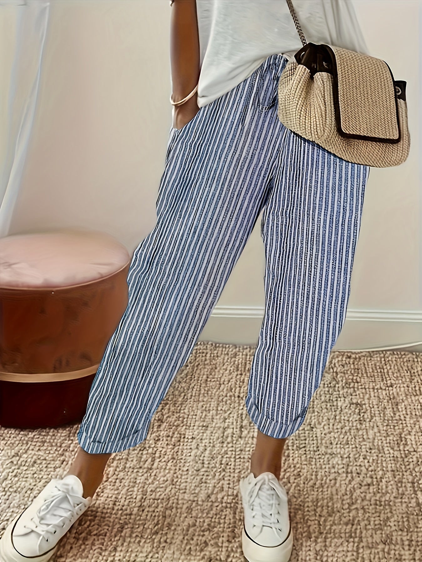 MOREAU LYON | PANTALONS LARGES À RAYURES POUR FEMMES