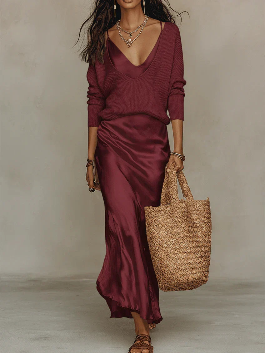 MOREAU LYON | ENSEMBLE DE ROBE MIDI EN POUR FEMMES