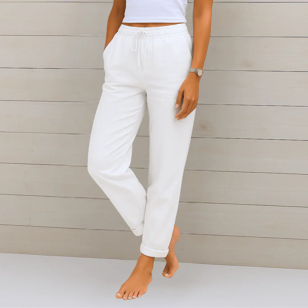MOREAU LYON | PANTALON EN LIN MÉLANGÉ POUR FEMME