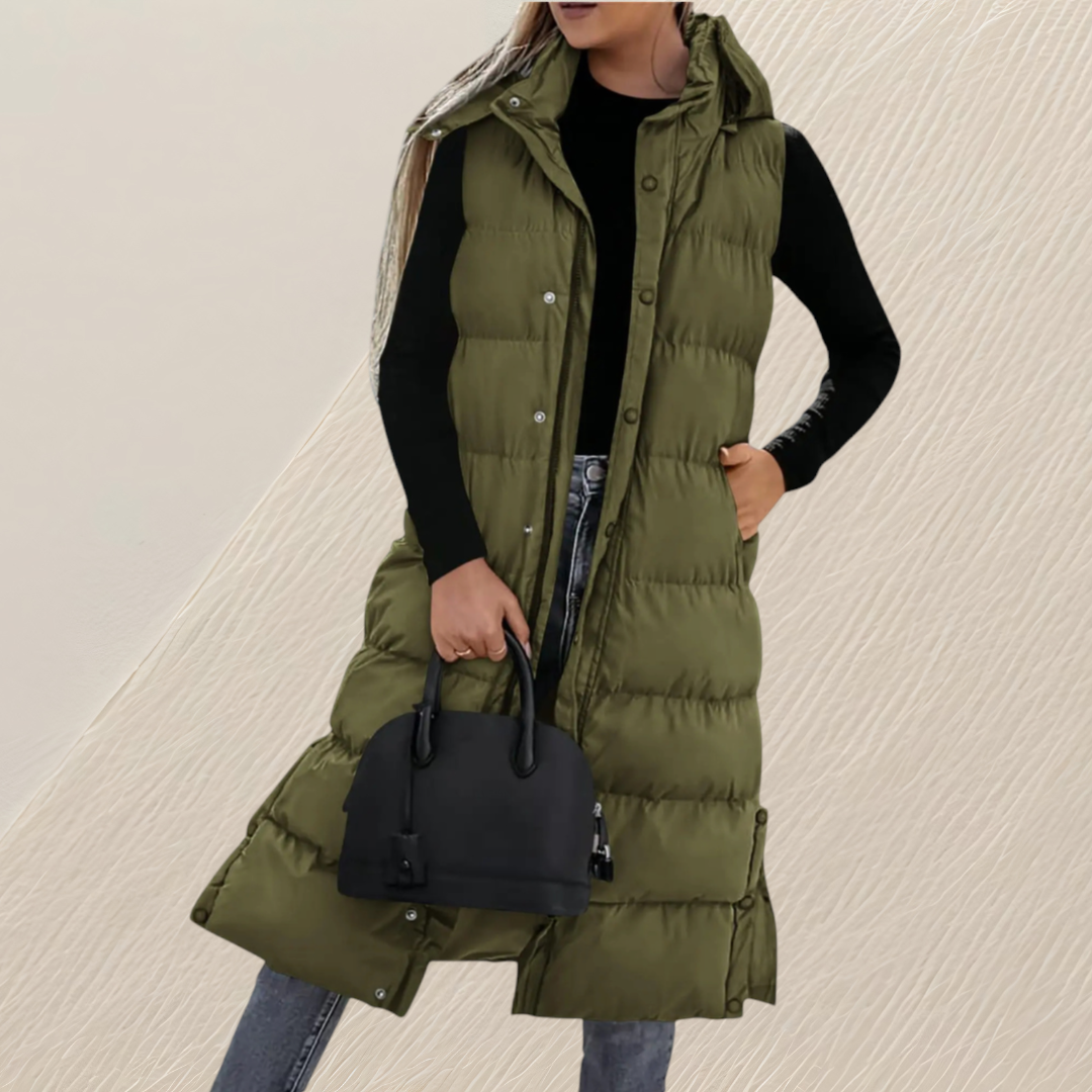 MOREAU LYON | GILET QUILTÉE LONGUE DÉTENDUE POUR FEMMES