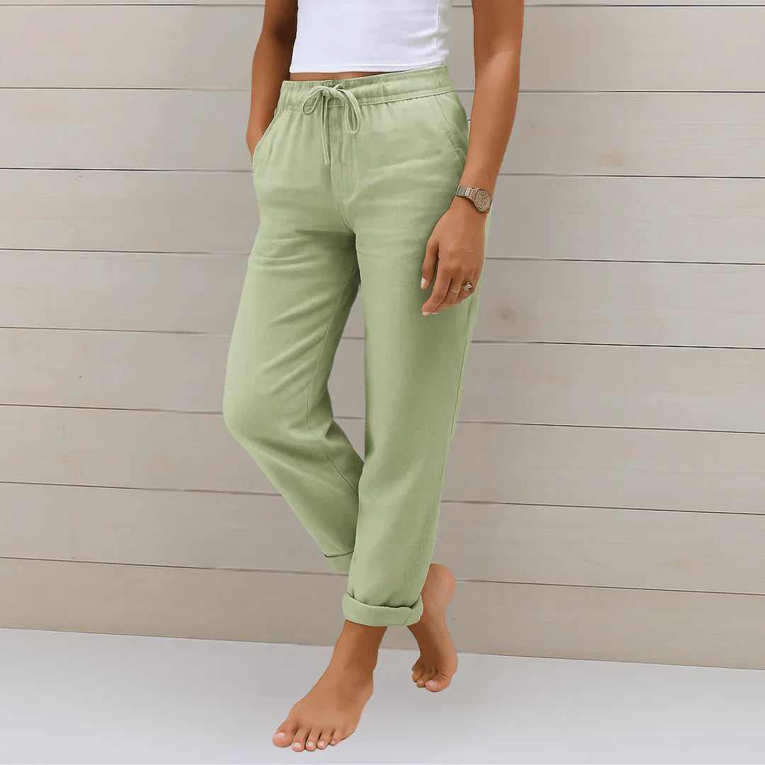 MOREAU LYON | PANTALON EN LIN MÉLANGÉ POUR FEMME