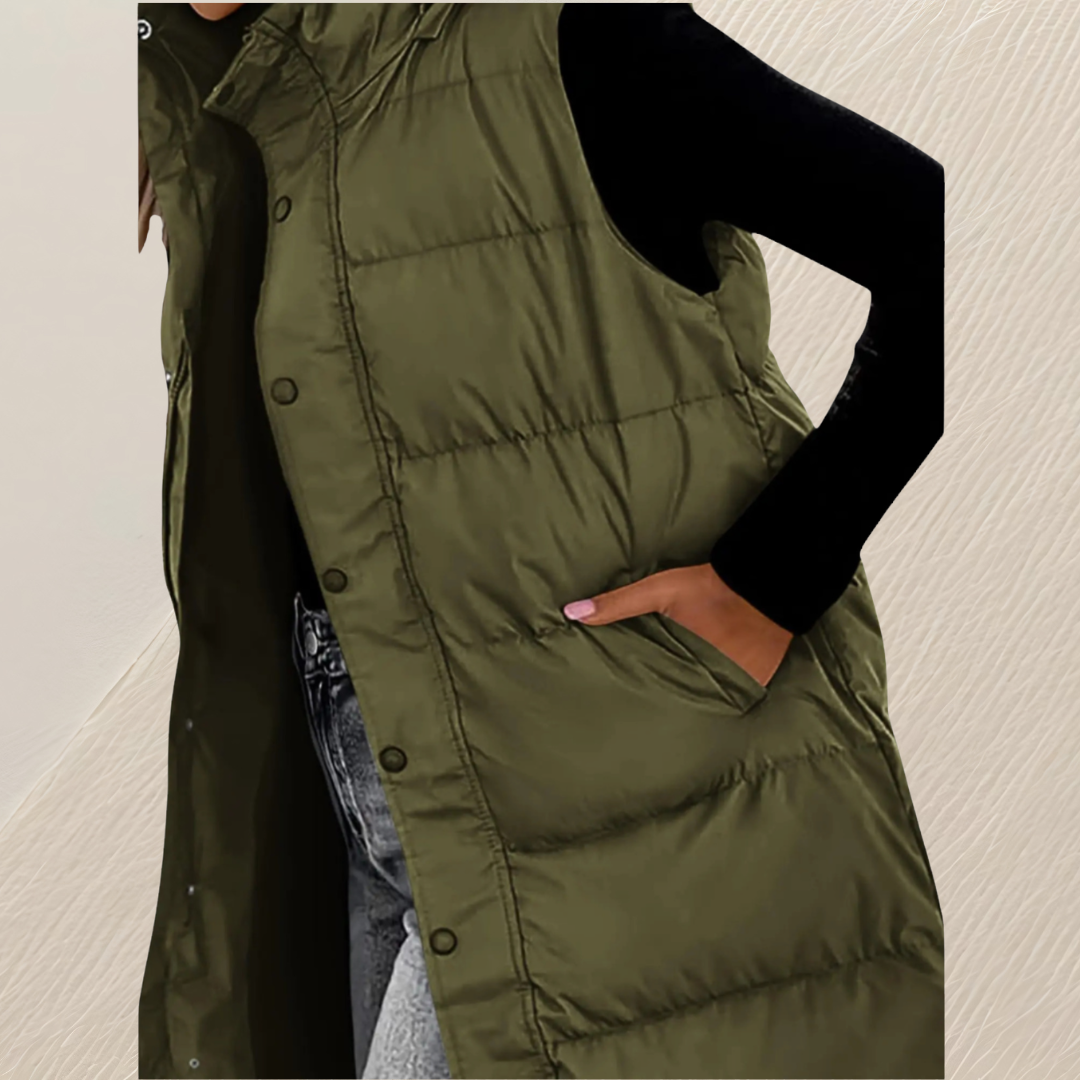 MOREAU LYON | GILET QUILTÉE LONGUE DÉTENDUE POUR FEMMES