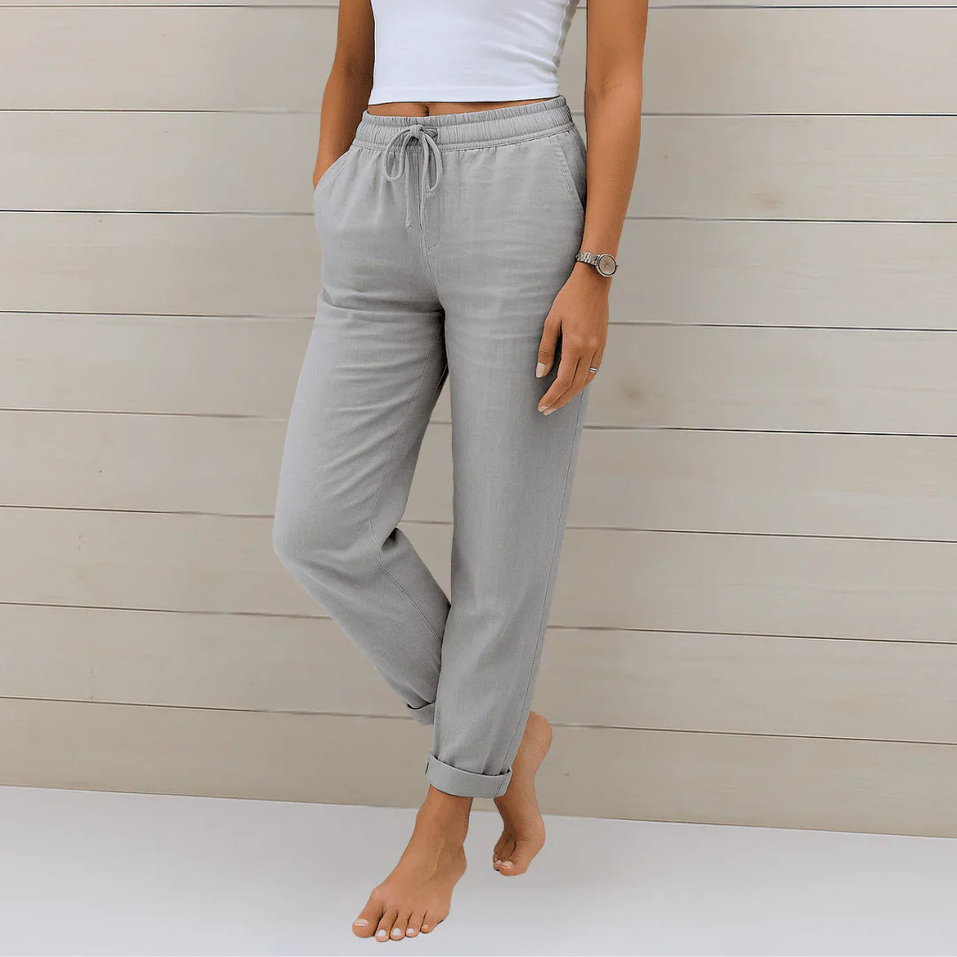 MOREAU LYON | PANTALON EN LIN EXTENSIBLE POUR FEMMES