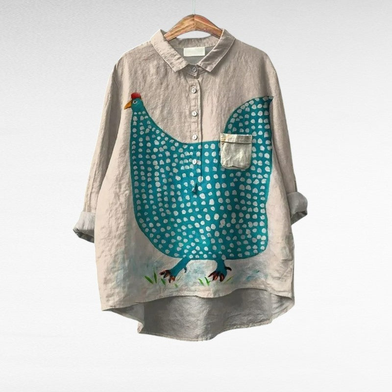 MOREAU LYON | BLOUSE POULE ARTISTIQUE POUR FEMMES