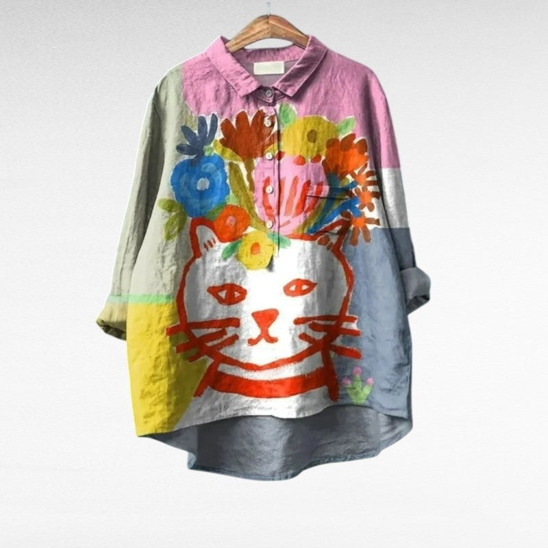 MOREAU LYON | BLOUSE CHAT ARTISTIQUE POUR FEMMES