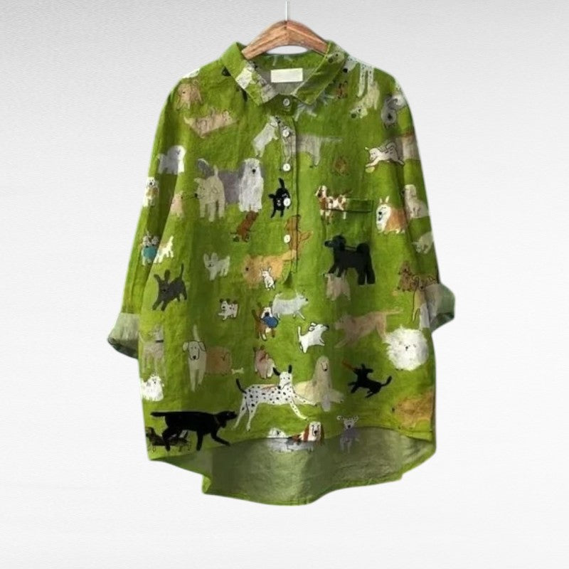 MOREAU LYON | BLOUSE IMPRIMÉ ANIMAUX POUR FEMMES