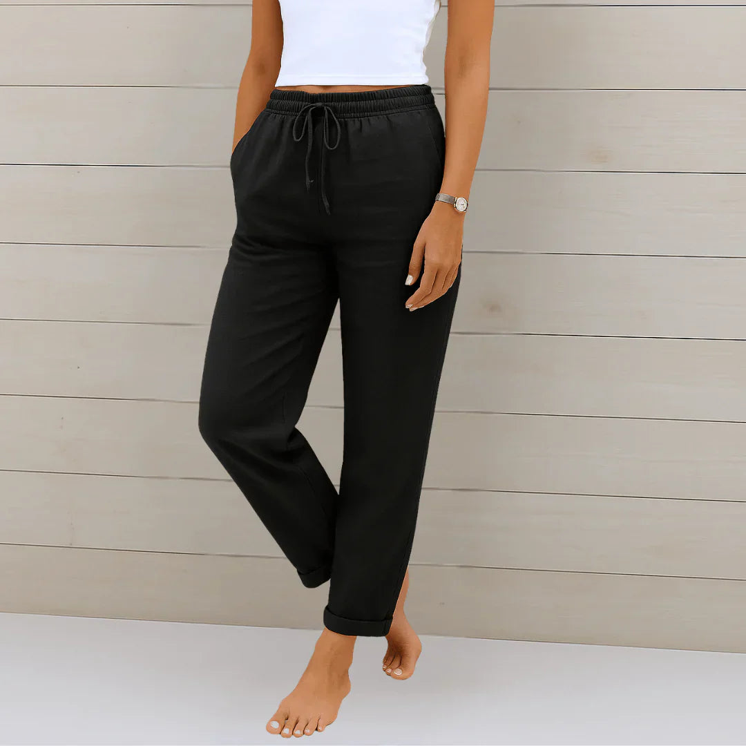 MOREAU LYON | PANTALON EN LIN EXTENSIBLE POUR FEMMES