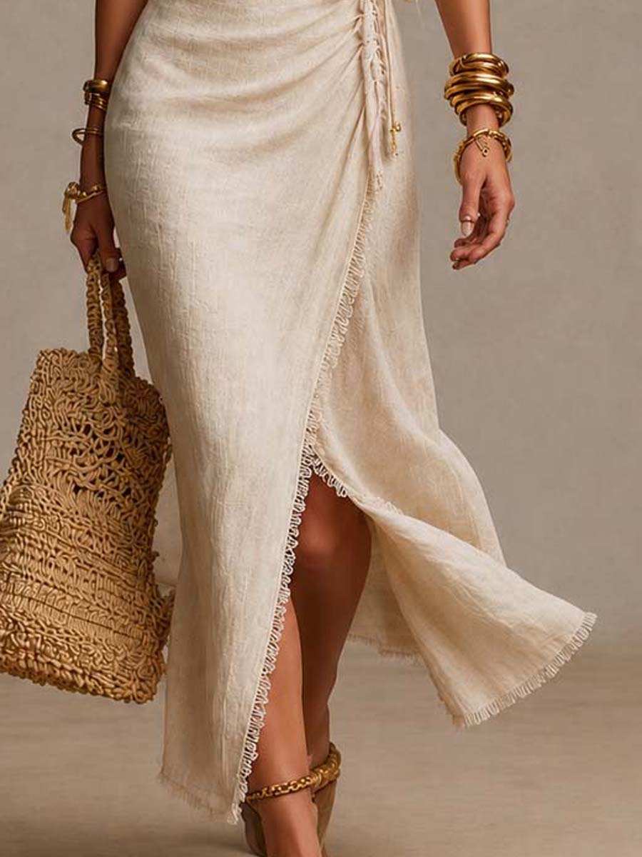 MOREAU LYON | ROBE MIDI EN BORDÉE DE DENTELLE POUR FEMMES
