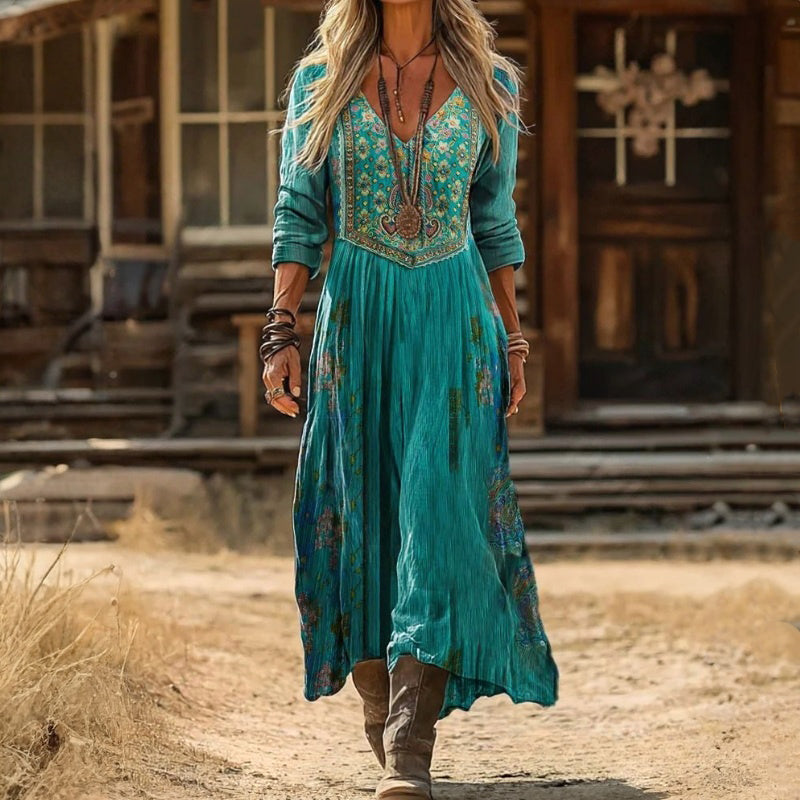 MOREAU LYON | ROBE FLEURIE VINTAGE POUR FEMMES