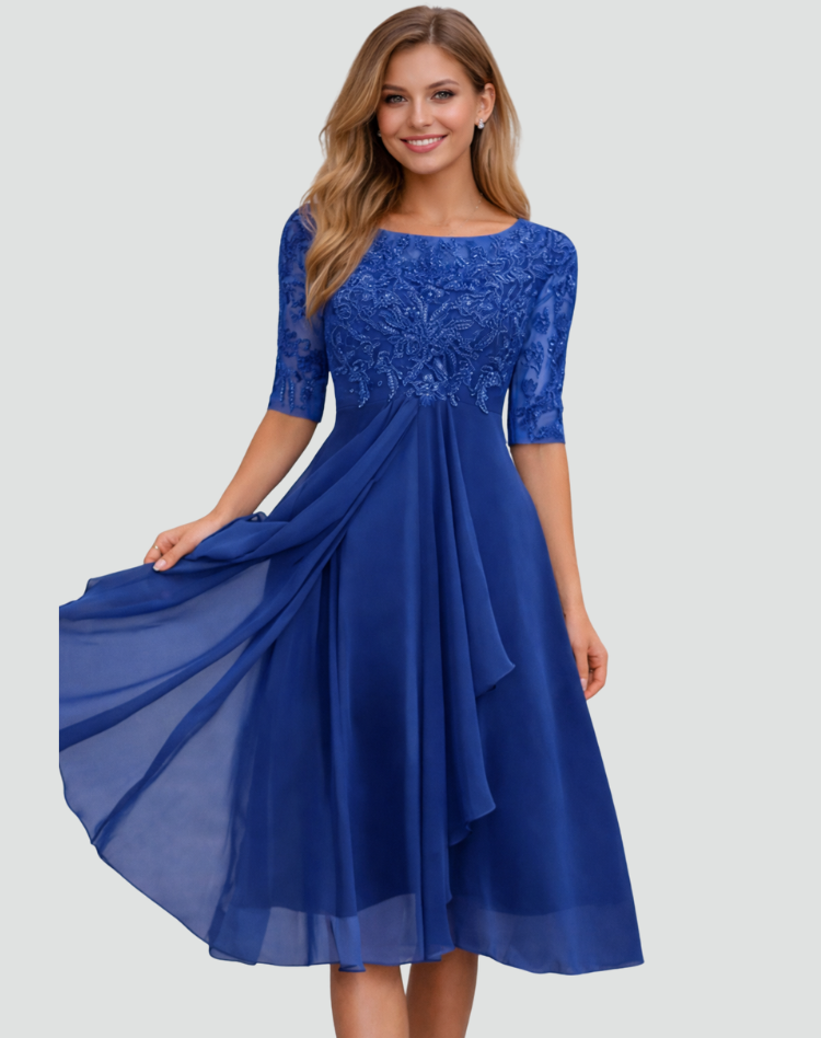 MOREAU LYON | ROBE MIDI EN TULLE À DENTELLE POUR FEMMES