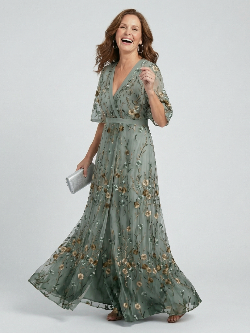 MOREAU LYON | ROBE MIDI CHIC EN MOUSSELINE POUR FEMME