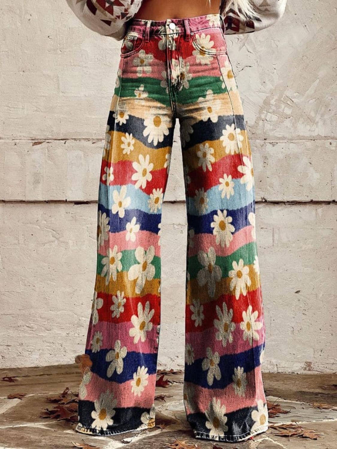 MOREAU LYON | PANTALON FLORAL RÉTRO POUR FEMMES