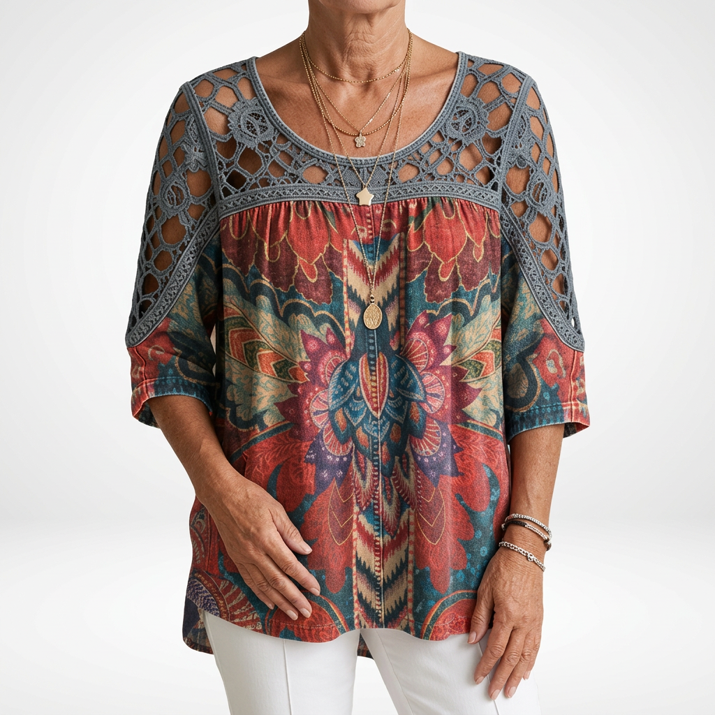 MOREAU LYON | BLOUSE À IMPRIMÉ ETHNIQUE POUR FEMMES