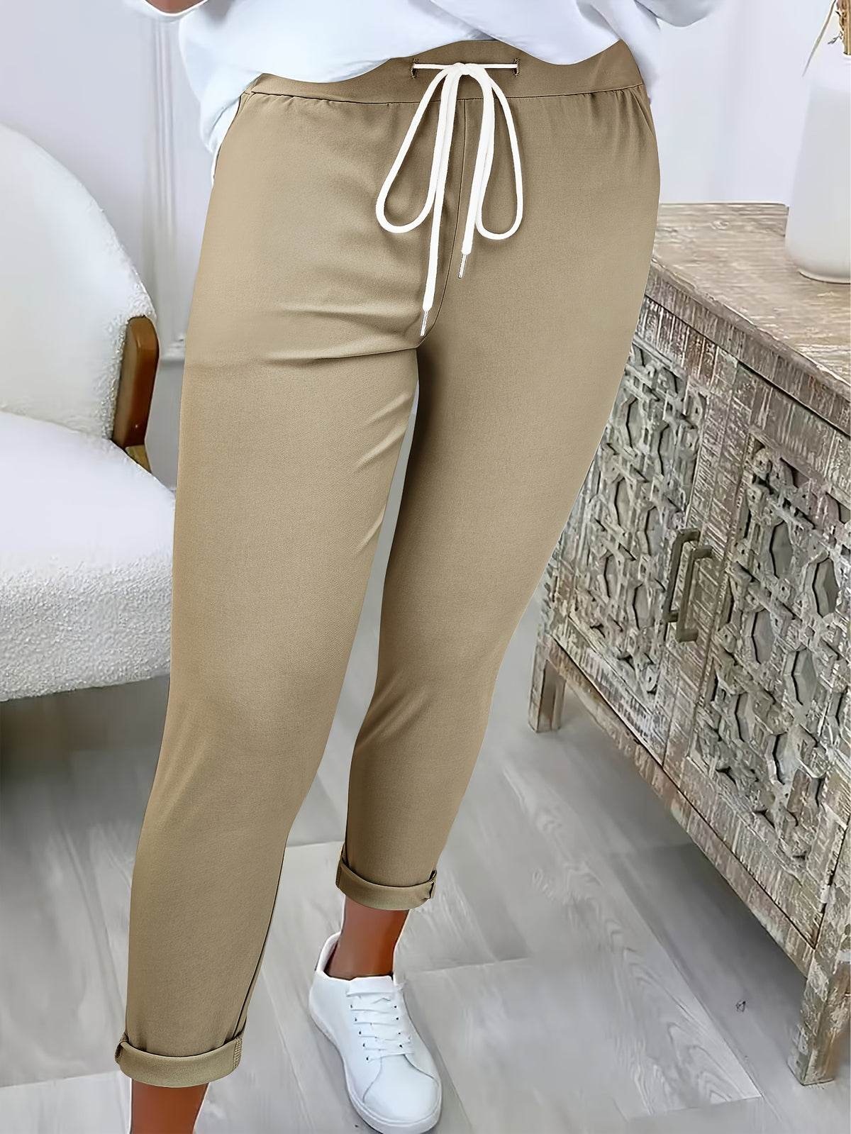 MOREAU LYON | PANTALON SLIM À CORDON POUR FEMMES
