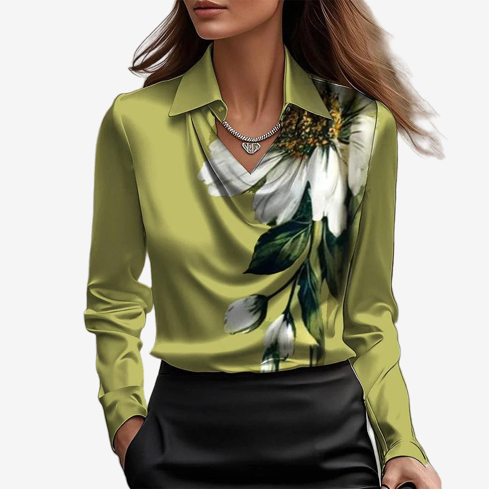 MOREAU LYON | BLOUSE DRAPÉE COL COWL POUR FEMMES