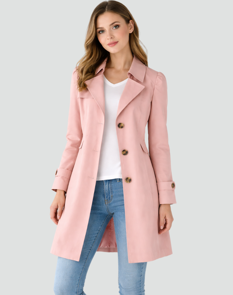 MOREAU LYON | TRANCHÉE MANTEAU CLASSIQUE À REVERS POUR FEMMES
