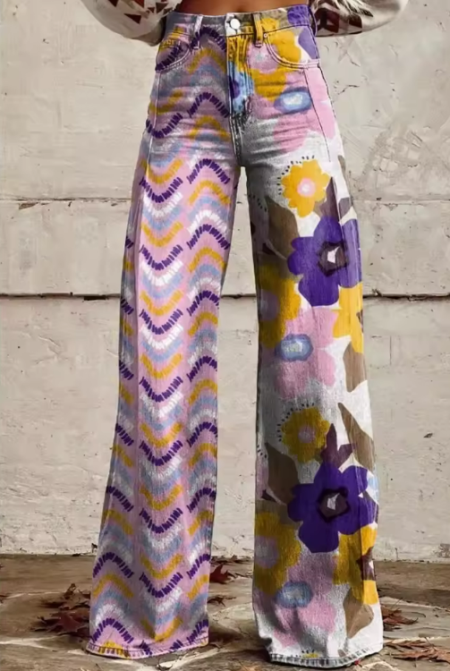 MOREAU LYON | PANTALON BOHO FLORAL POUR FEMMES
