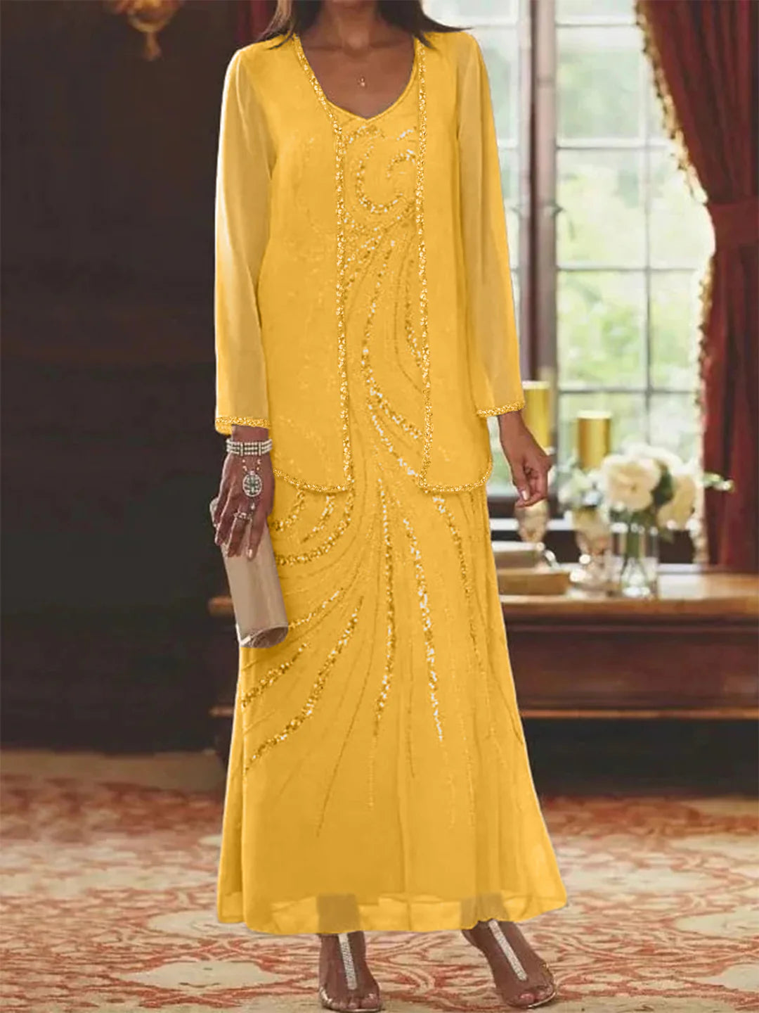 MOREAU LYON | ENSEMBLE ROBE EN MOUSSELINE POUR FEMME