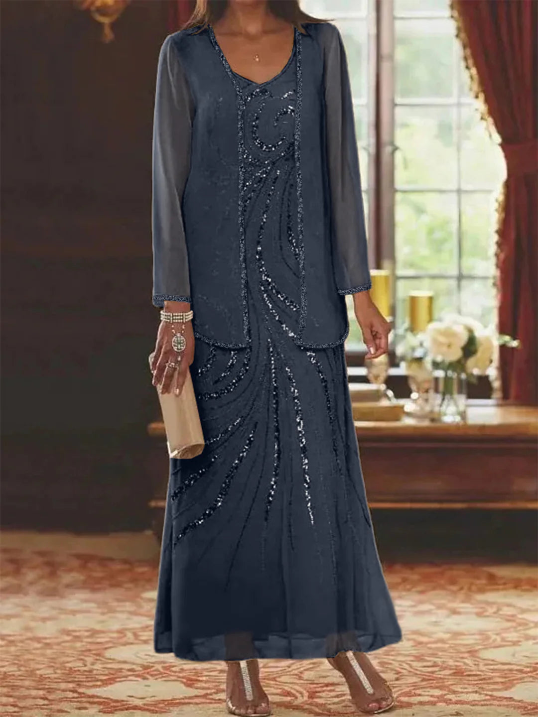 MOREAU LYON | ENSEMBLE ROBE EN MOUSSELINE POUR FEMME