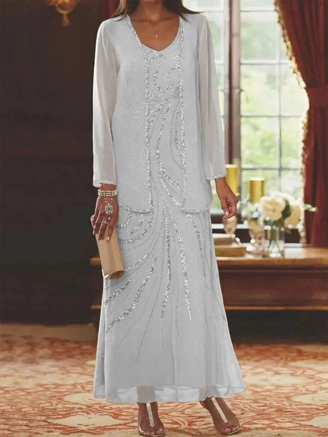 MOREAU LYON | ENSEMBLE ROBE EN MOUSSELINE POUR FEMME