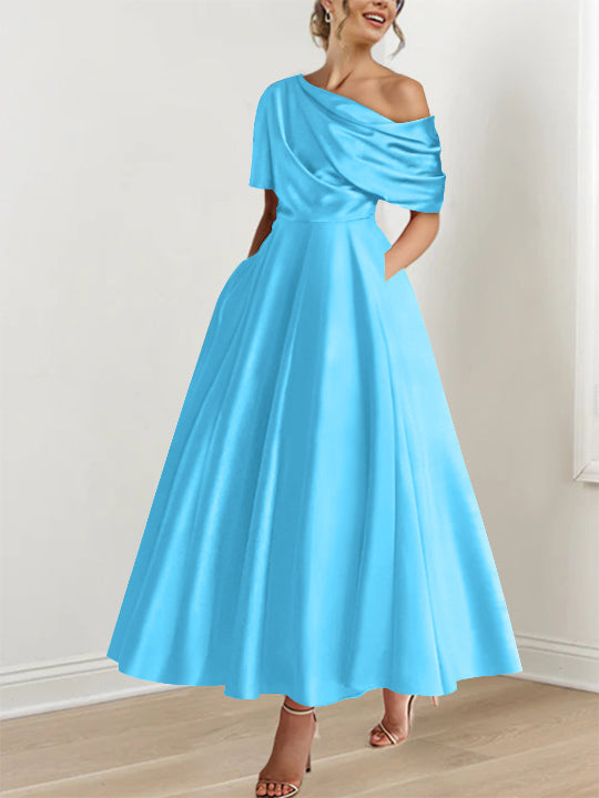 MOREAU LYON | ROBE TRAPÈZE EN SATIN POUR FEMME