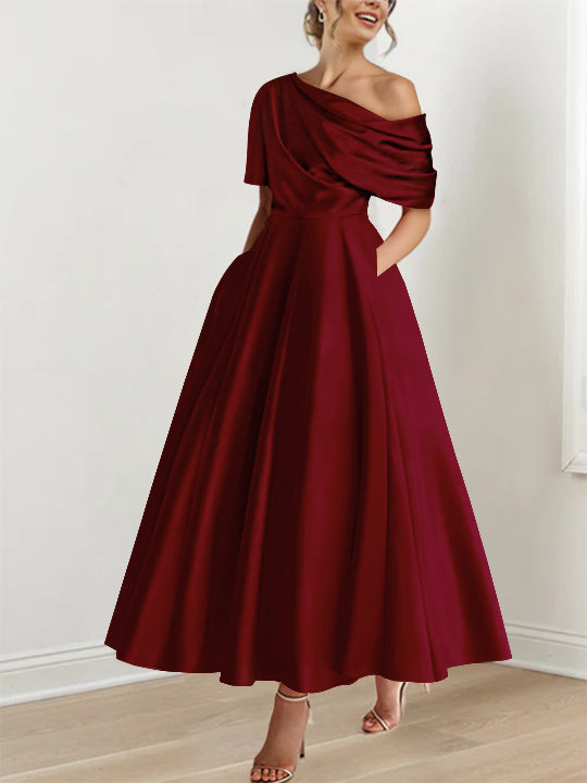 MOREAU LYON | ROBE TRAPÈZE EN SATIN POUR FEMME
