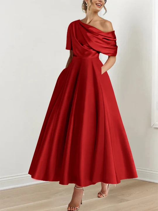 MOREAU LYON | ROBE TRAPÈZE EN SATIN POUR FEMME