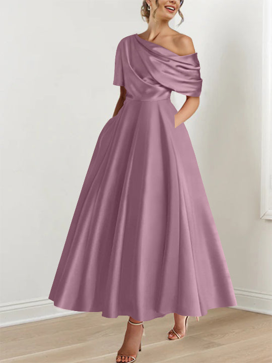 MOREAU LYON | ROBE TRAPÈZE EN SATIN POUR FEMME