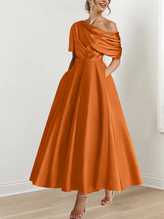 MOREAU LYON | ROBE TRAPÈZE EN SATIN POUR FEMME