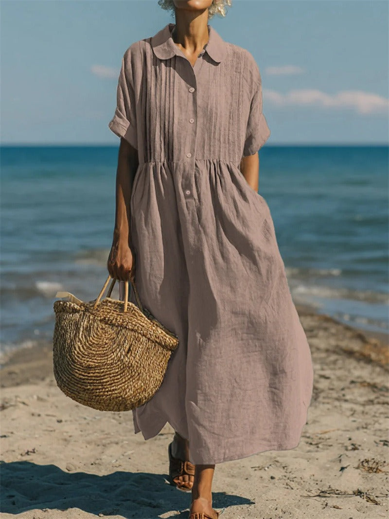 MOREAU LYON | ROBE EN LIN ÉLÉGANTE POUR FEMMES
