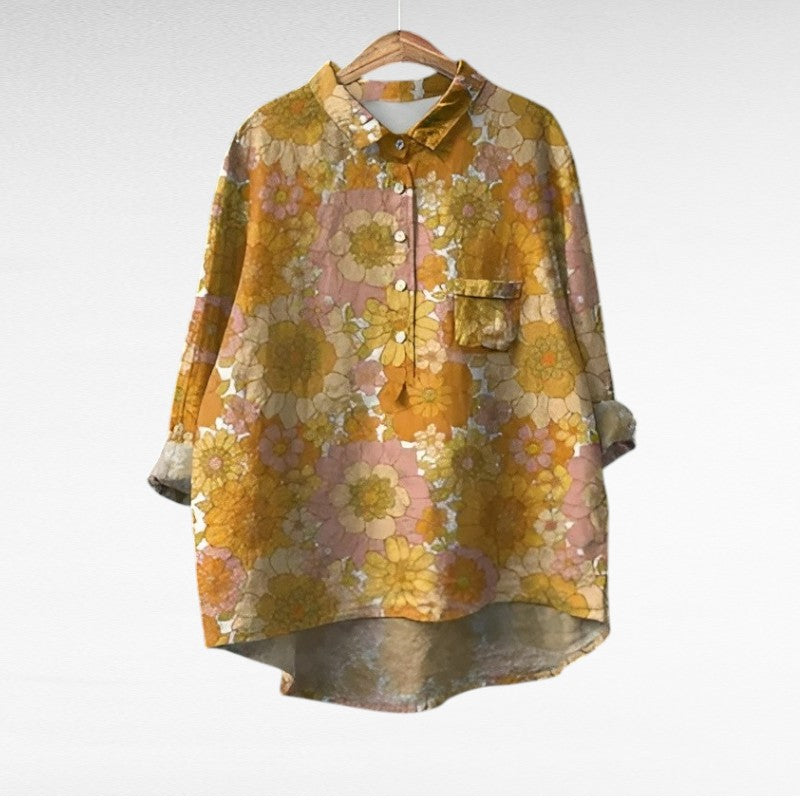 MOREAU LYON | BLOUSE FLEURS COLORÉES POUR FEMMES