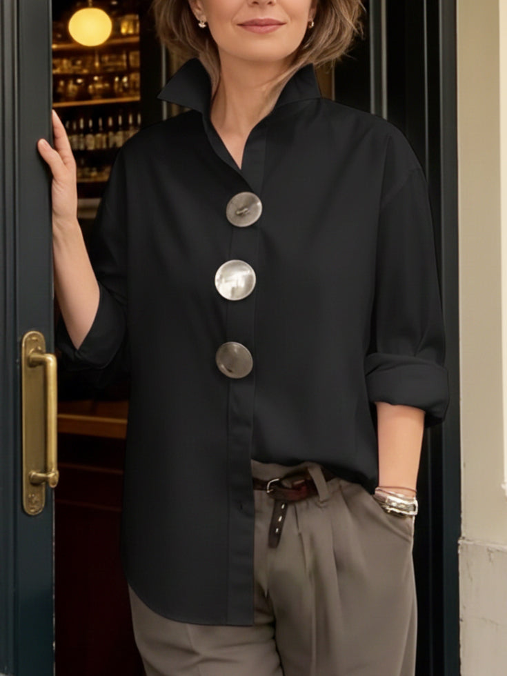 MOREAU LYON | BLOUSE CLASSIQUE À BOUTONS POUR FEMME