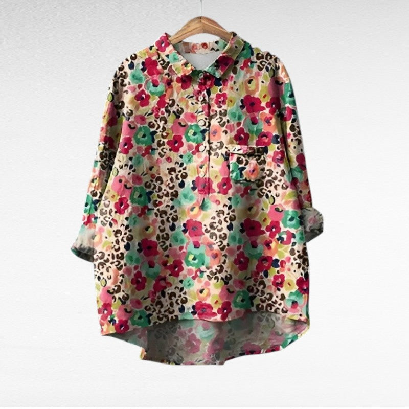 MOREAU LYON | BLOUSE FLEURS COLORÉES POUR FEMMES