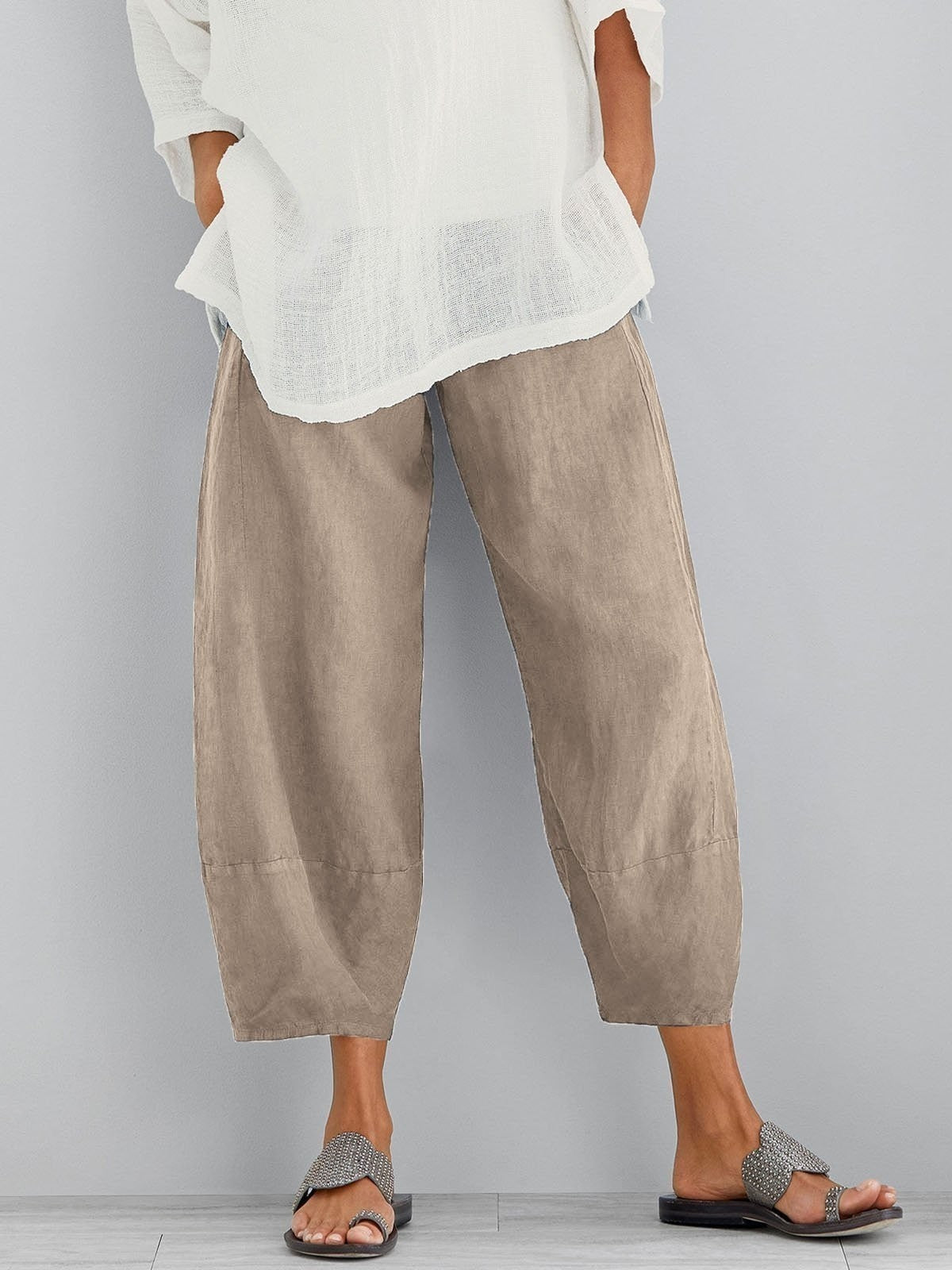MOREAU LYON | PANTALONS CROP EN COTON POUR FEMMES