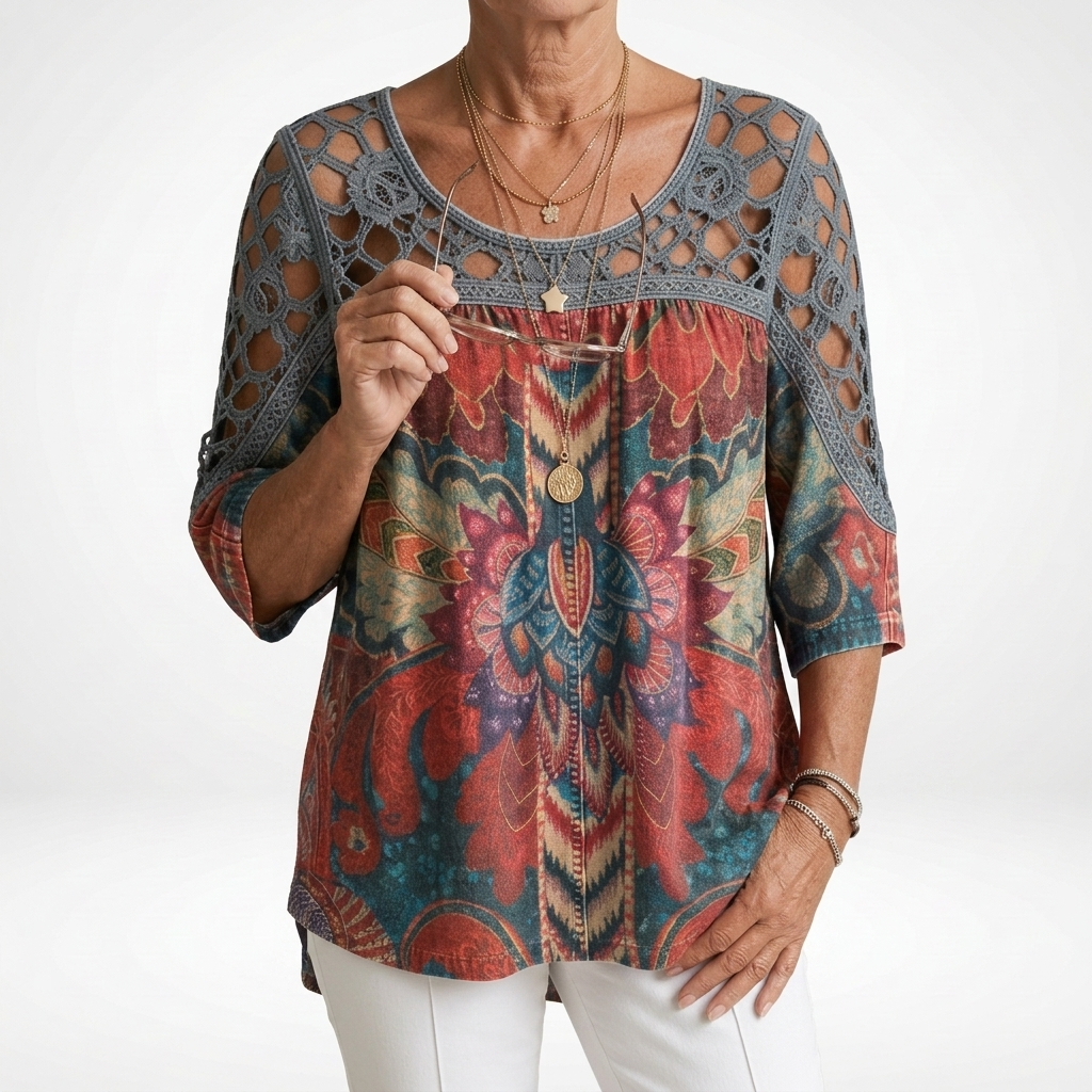 MOREAU LYON | BLOUSE À IMPRIMÉ ETHNIQUE POUR FEMMES