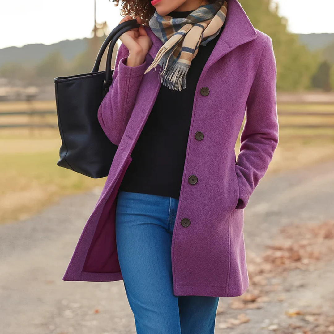 MOREAU LYON | MANTEAU EN LAINE À COUPE DROITE POUR FEMMES