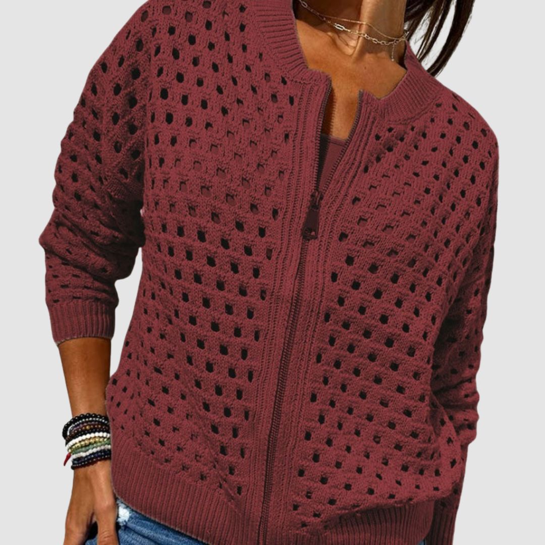 MOREAU LYON | GILET ZIPPE TRICOTÉ POUR FEMMES