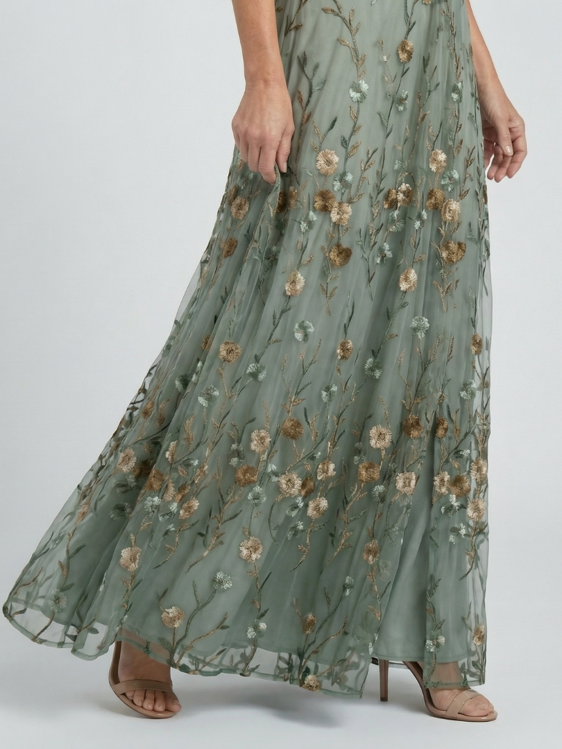 MOREAU LYON | ROBE MIDI CHIC EN MOUSSELINE POUR FEMME