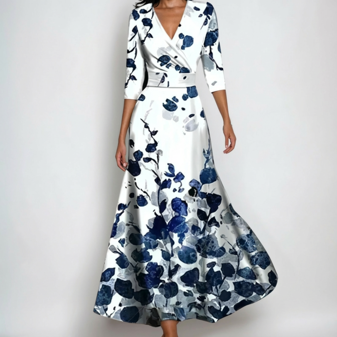 MOREAU LYON | ROBE MIDI CACHE-CŒUR À COL EN V POUR FEMMES