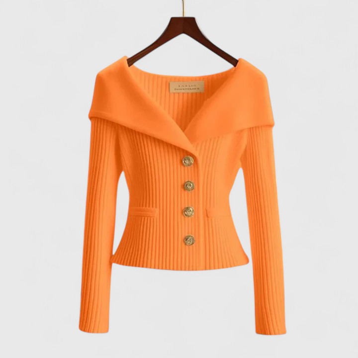 MOREAU LYON | GILET AJUSTÉ À COL LARGE POUR FEMMES