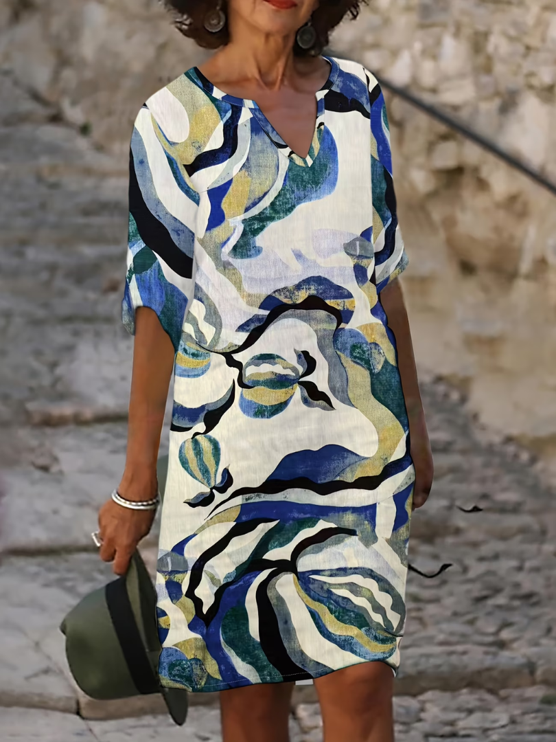 MOREAU LYON | ROBE IMPRIMÉE ABSTRAITE POUR FEMMES