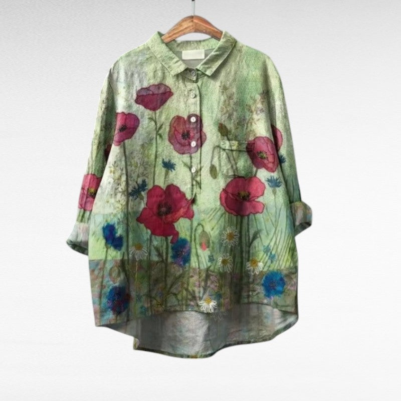 MOREAU LYON | BLOUSE FLEURS CHAMPÊTRES POUR FEMMES