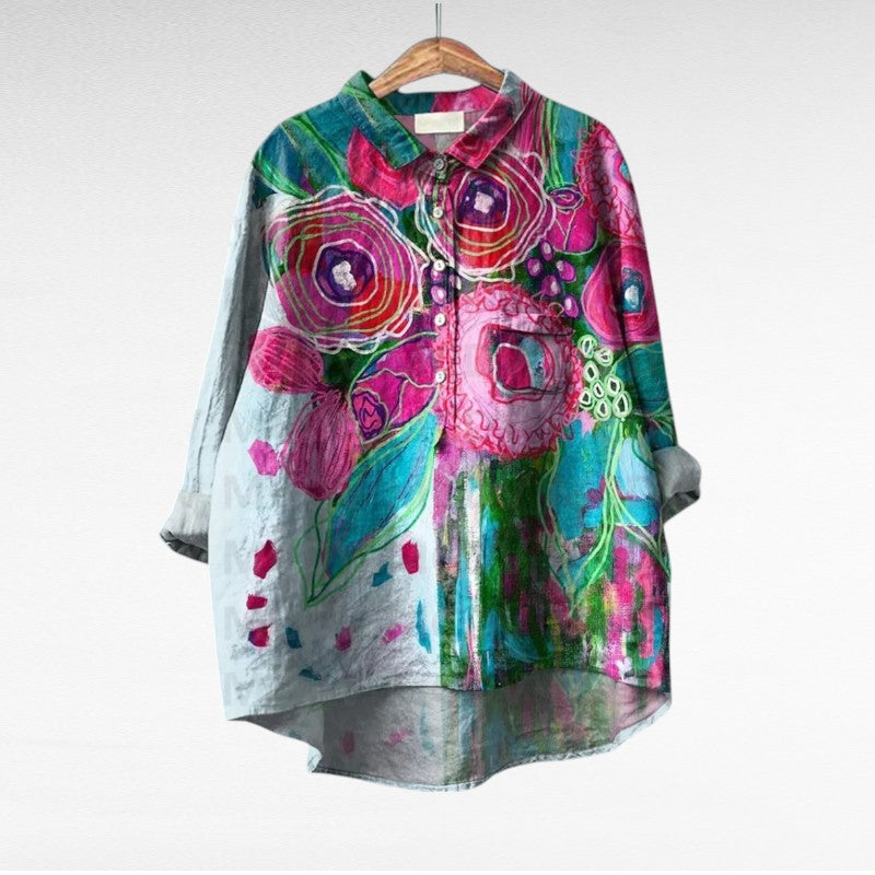 MOREAU LYON | BLOUSE JARDIN COLORÉ POUR FEMMES