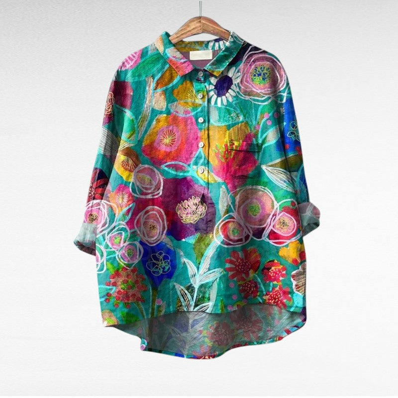 MOREAU LYON | BLOUSE JARDIN COLORÉ POUR FEMMES