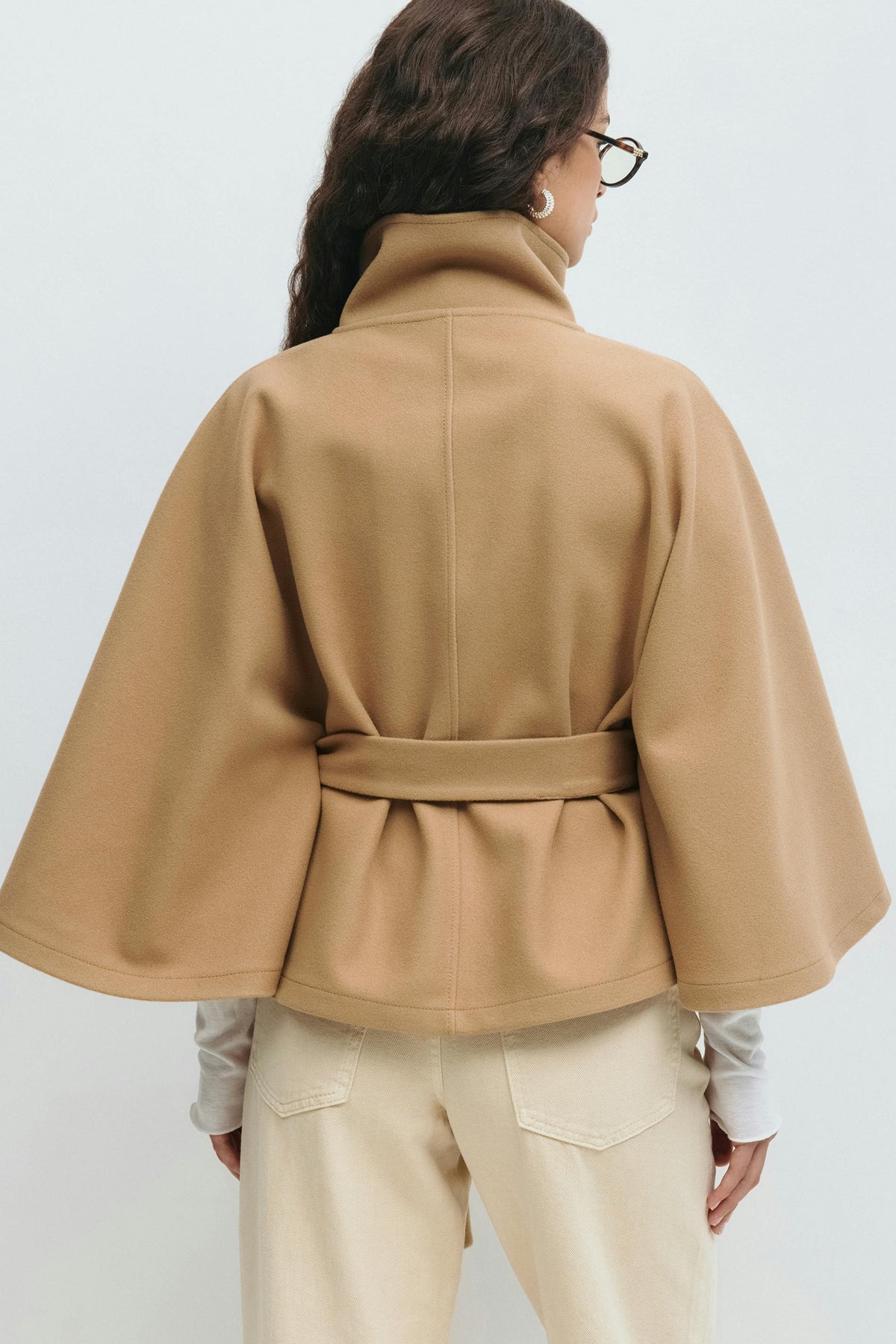 MOREAU LYON | MANTEAU CAPE À CEINTURE POUR FEMMES