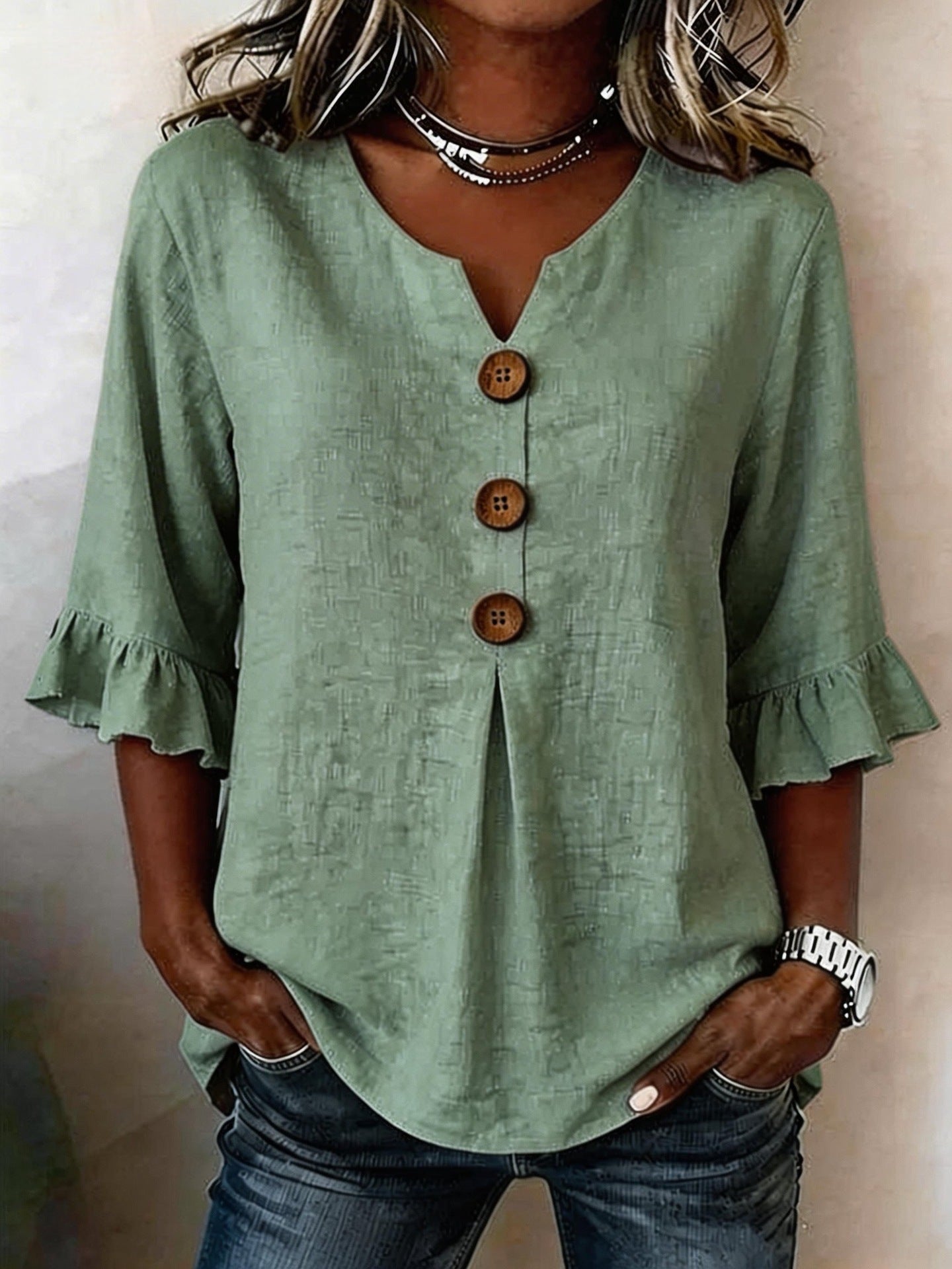 MOREAU LYON | BLOUSE À VOLANTS ROMANTIQUE POUR FEMMES