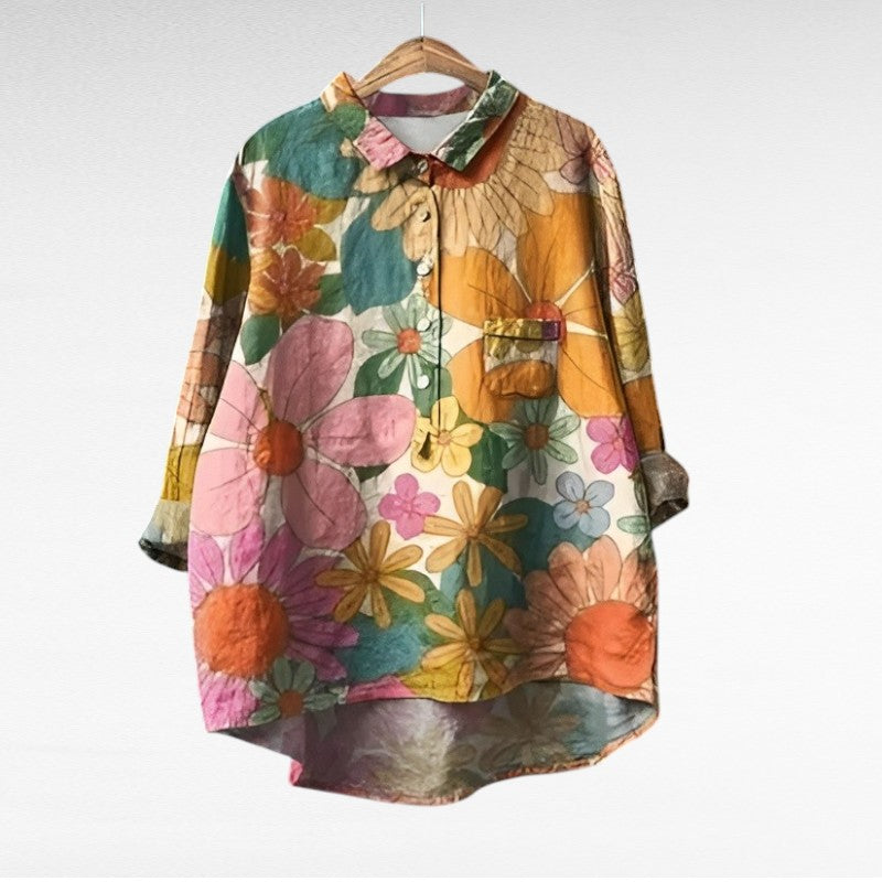 MOREAU LYON | BLOUSE FLEURS GRAPHIQUES POUR FEMMES